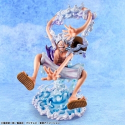 Monkey D Luffy (Gear 5) Portrait of Pirates POP Evolutionary History par Megahouse - figurine One Piece de 26 cm