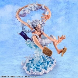 Monkey D Luffy (Gear 5) Portrait of Pirates POP Evolutionary History par Megahouse - figurine One Piece de 26 cm