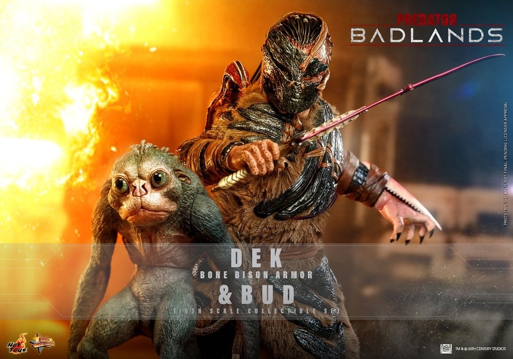 Dek and Bud (Bone Bison Armor) van Hot Toys - Predator: Badlands 1/6 schaal actiefiguren