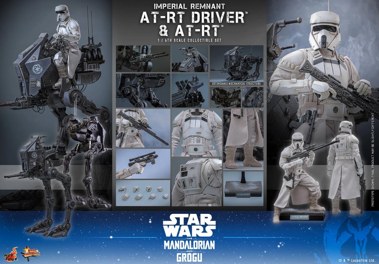 Imperial Remnant AT-RT driver and AT-RT by Hot Toys - MMS875 - The Mandalorian And Grogu 1/6 scale action figure