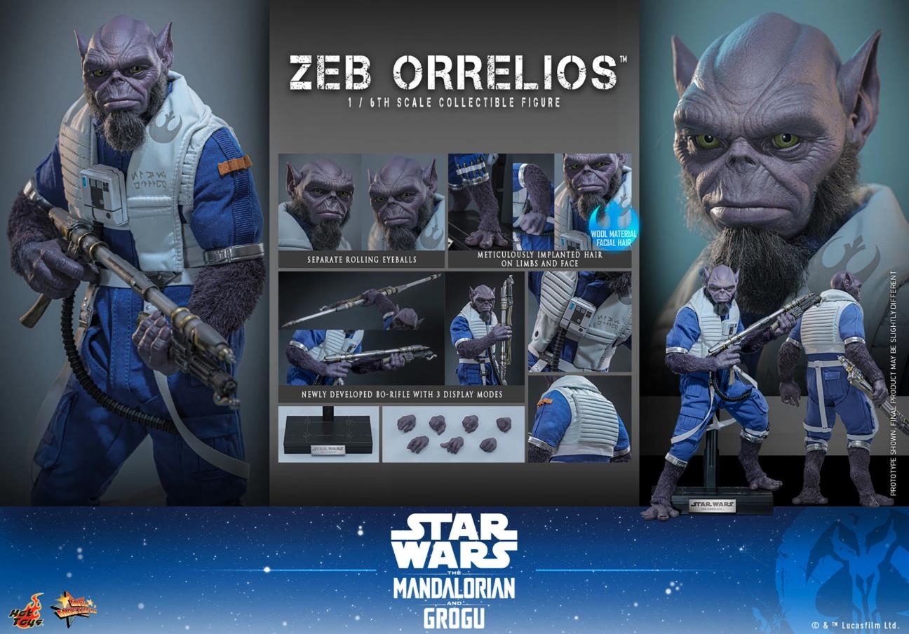 Zeb Orrelios van Hot Toys - MMS876 - Star Wars: The Mandalorian & Grogu 1/6 schaal actiefiguur