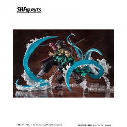 Tanjiro Kamado and Giyu Tomioka Water Breathing Effect Parts SH Figuarts par Tamashii Nations - effet Demon Slayer