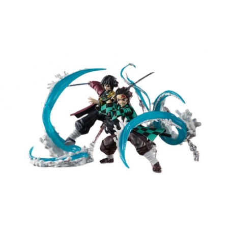 Tanjiro Kamado and Giyu Tomioka Water Breathing Effect Parts SH Figuarts by Tamashii Nations - Demon Slayer