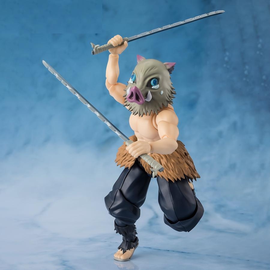 Inosuke Hashibira SH Figuarts par Bandai Tamashii Nations - figurine Demon Slayer: Kimetsu no Yaiba de 14 cm