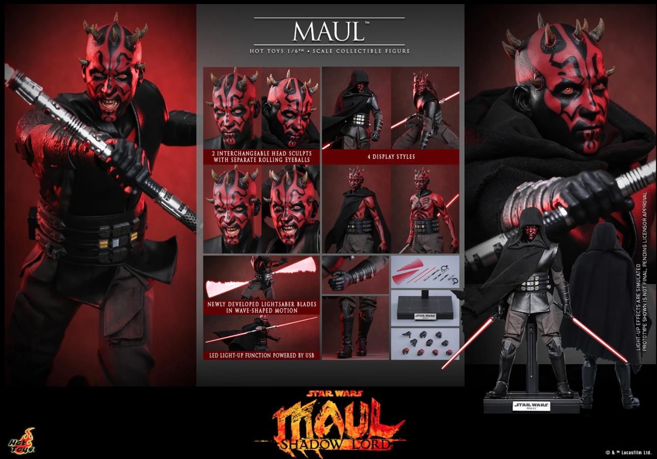 Maul van Hot Toys - TMS187 - Star Wars: Maul – Shadow Lord 1/6 schaal actiefiguur