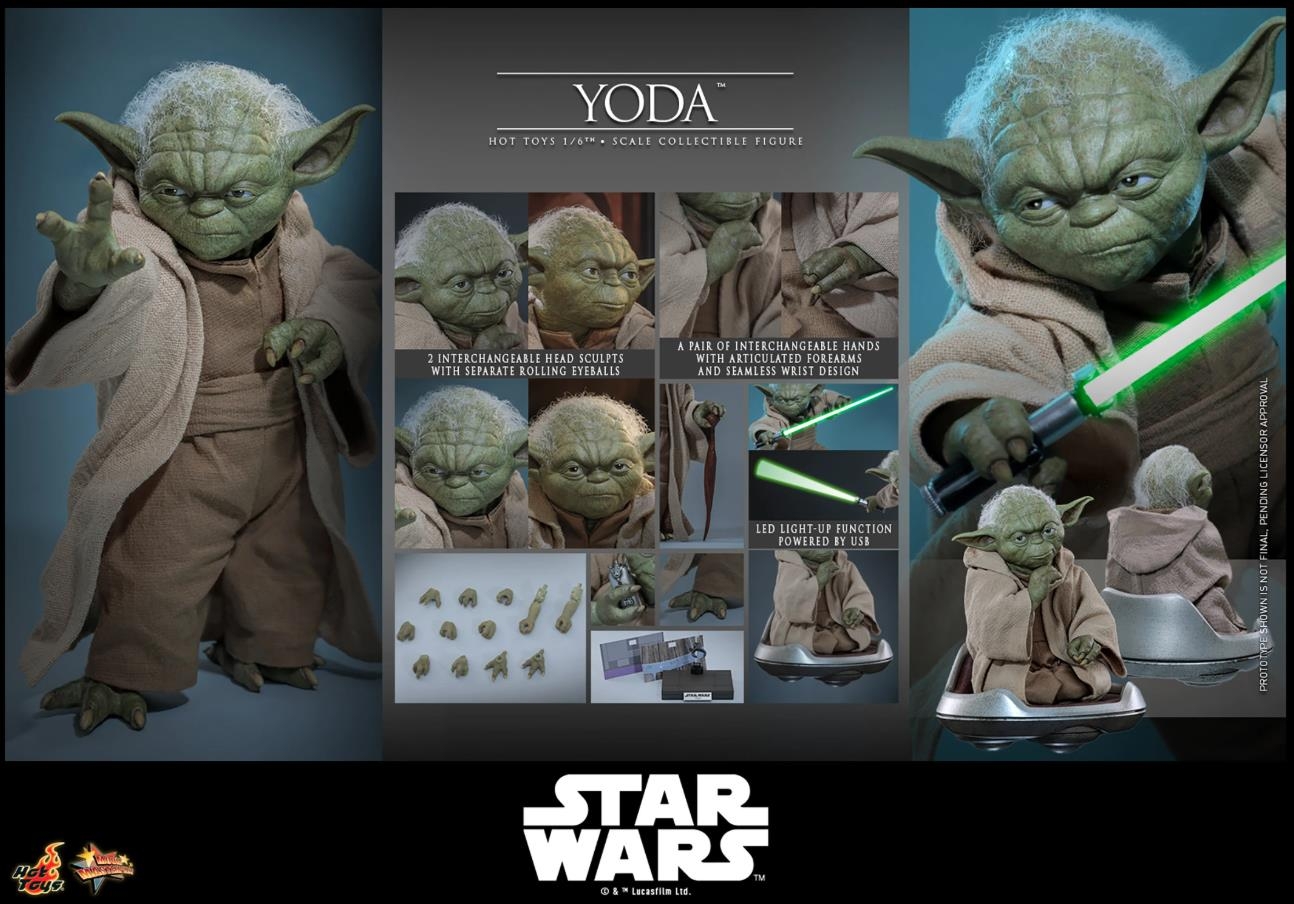 Yoda van Hot Toys - MMS878 - Star Wars Episode III: Revenge of the Sith 1/6 schaal actiefiguur