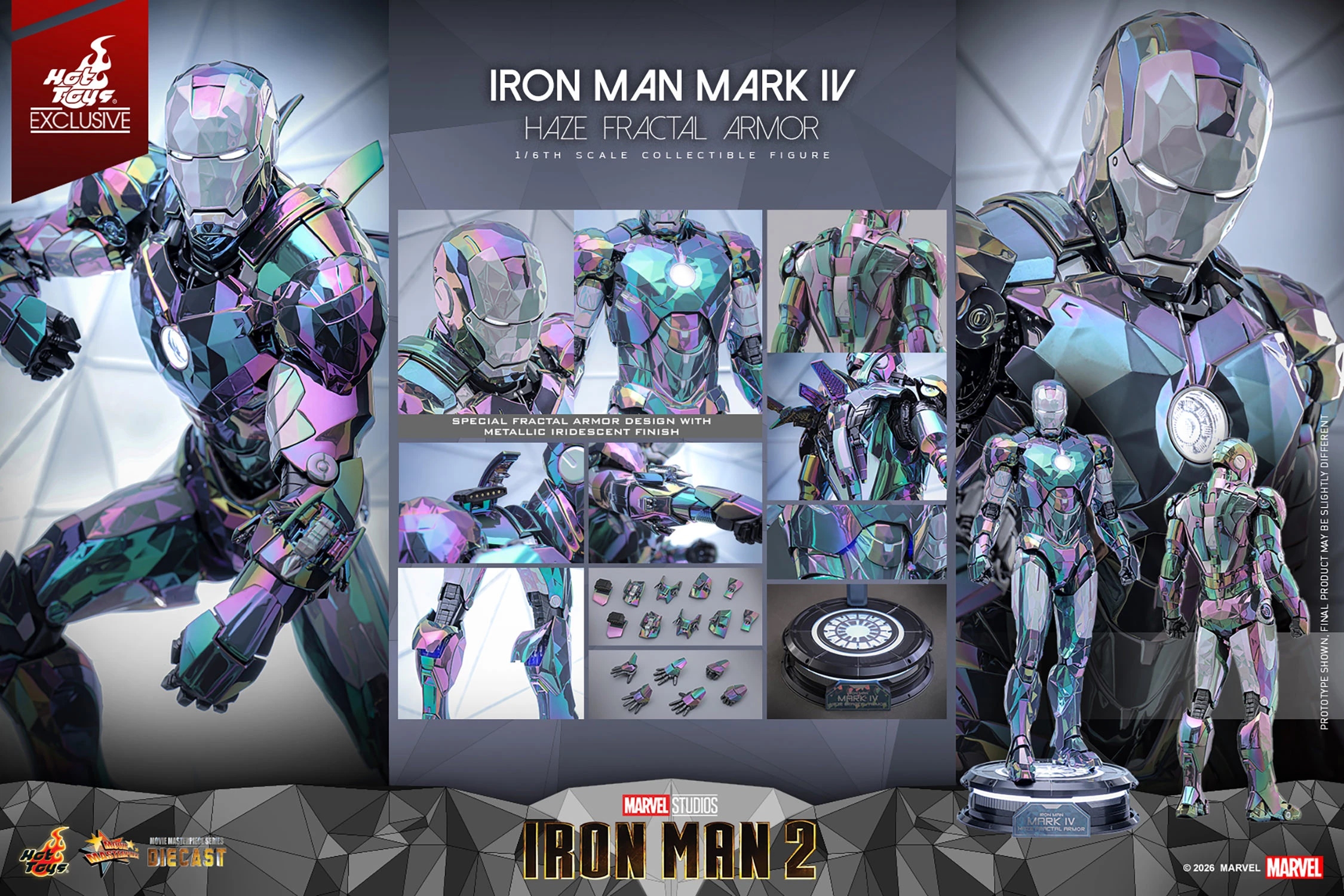 Iron Man Mark IV (Haze Fractal Armor) van Hot Toys - MMS855D79 - Iron Man 2 1/6 schaal actiefiguur