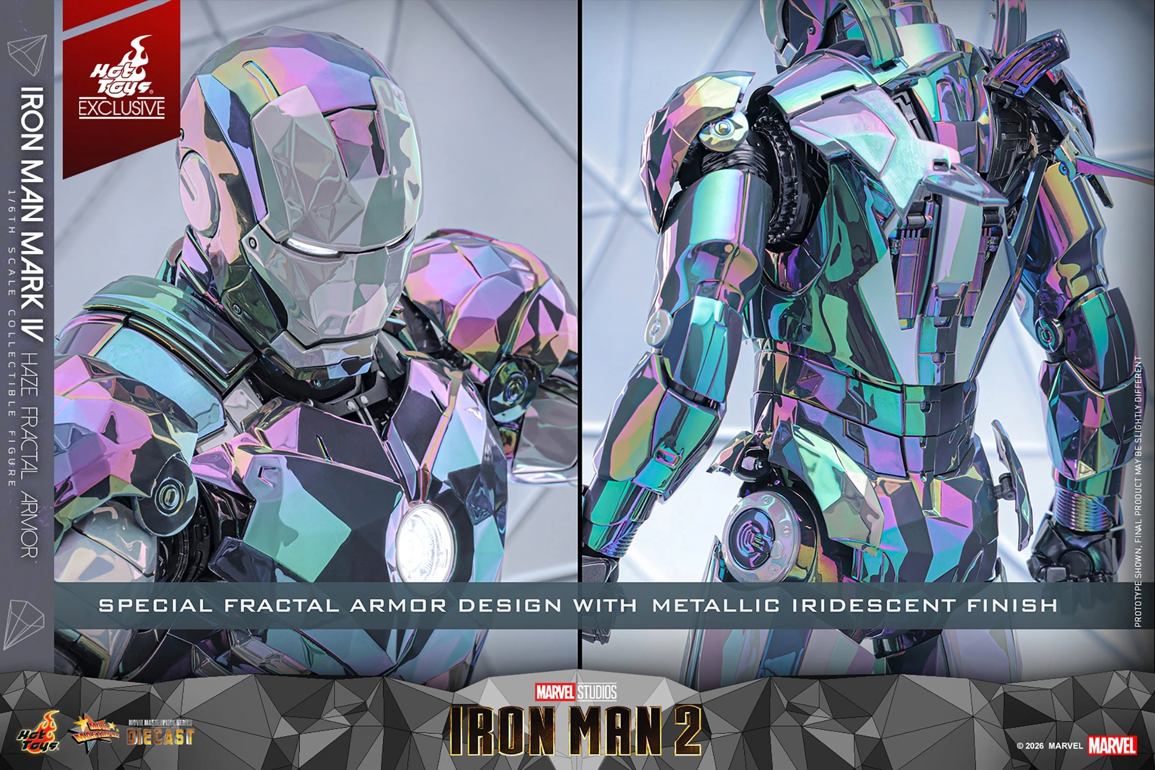 Iron Man Mark IV (Haze Fractal Armor) par Hot Toys - MMS855D79 - figurine 1/6 Iron Man 2 de 33 cm