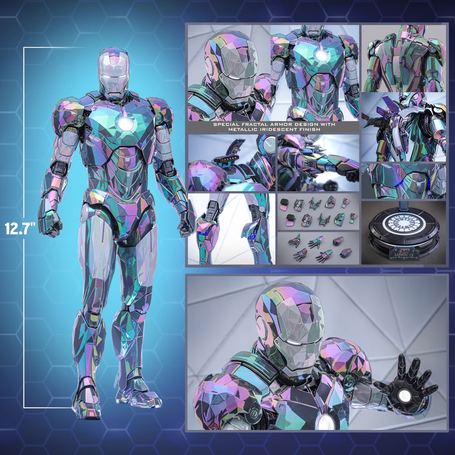 Iron Man Mark IV (Haze Fractal Armor) par Hot Toys - MMS855D79 - figurine 1/6 Iron Man 2 de 33 cm