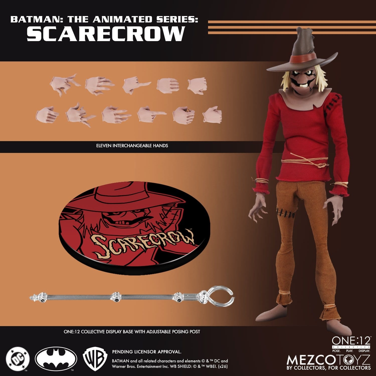 Scarecrow One:12 von Mezco - Batman Animated 1/12 Maßstab Actionfigur