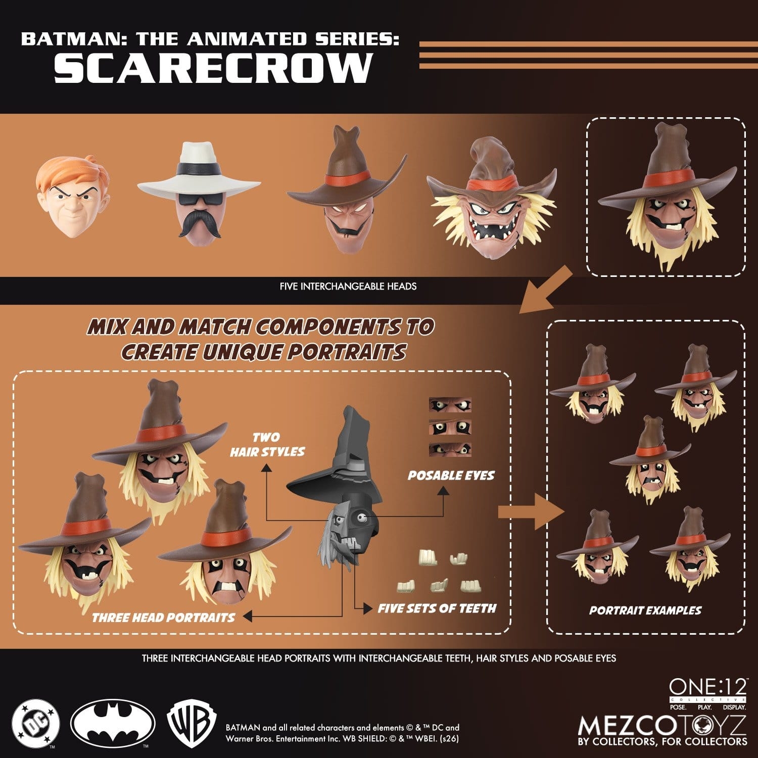 Scarecrow One:12 von Mezco - Batman Animated 1/12 Maßstab Actionfigur