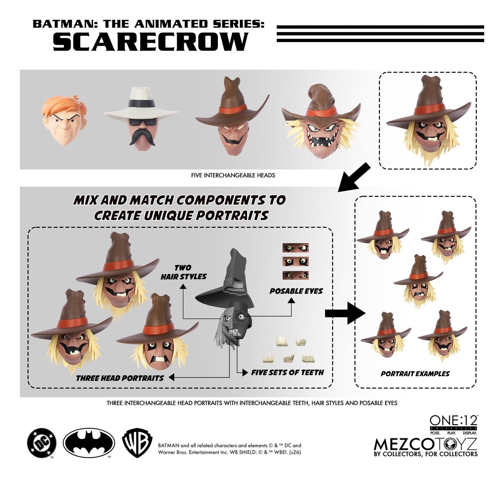 Scarecrow One:12 van Mezco - Batman Animated 1/12 schaal actiefiguur