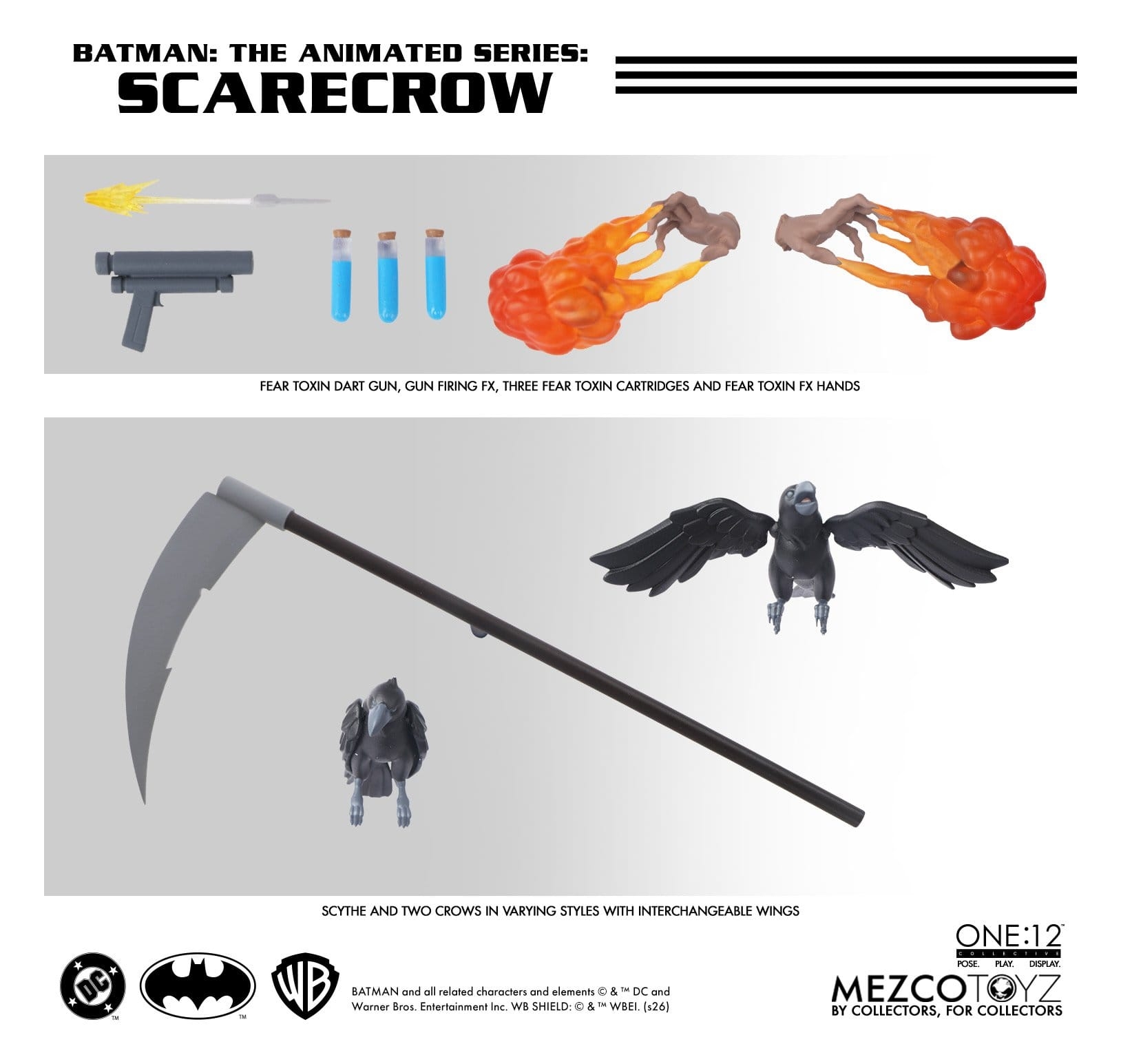 Scarecrow One:12 by Mezco - Batman Animated 1/12 scale action figure