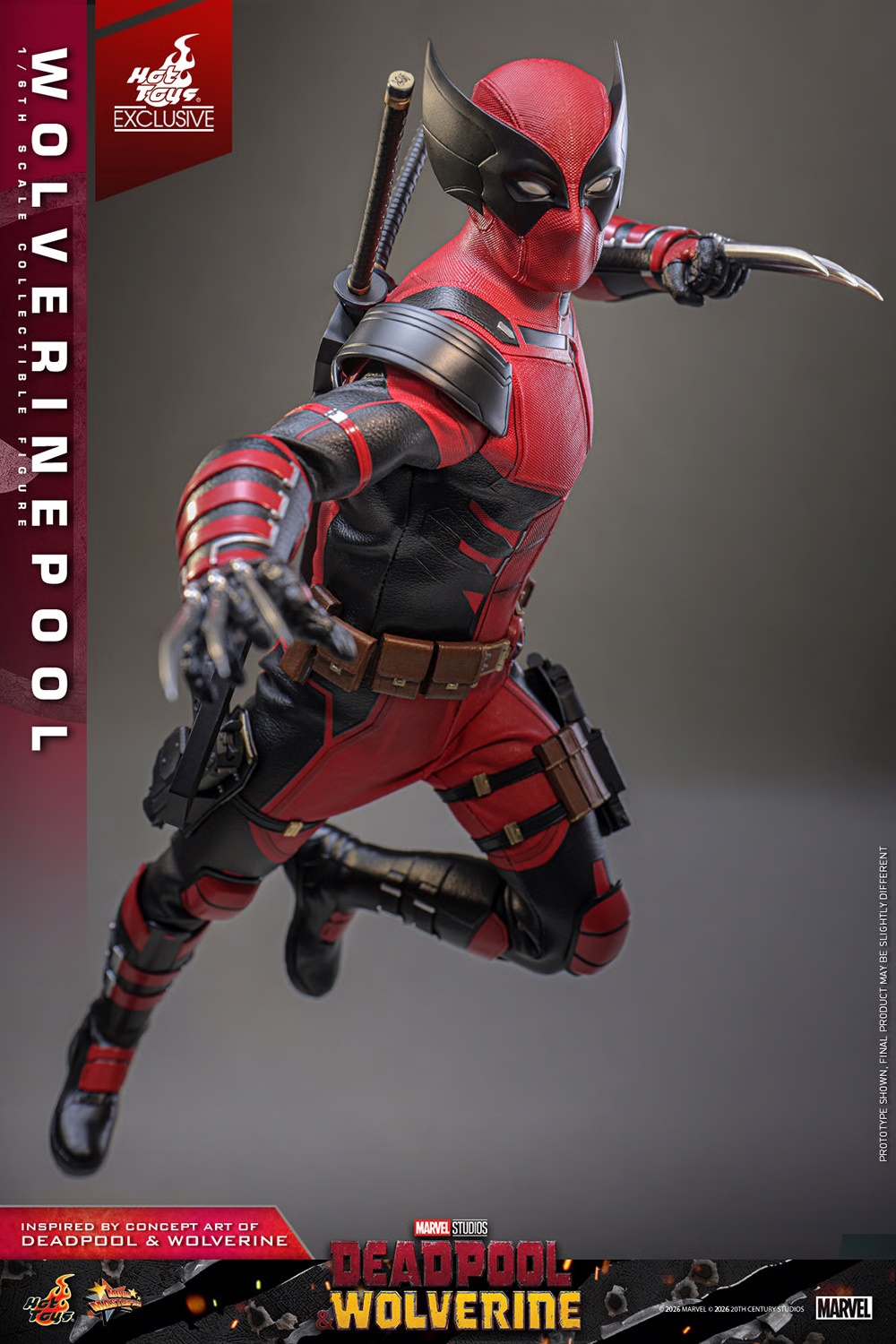 Wolverinepool Exclusive par Hot Toys - MMS857 - figurine 1/6 Deadpool and Wolverine de 31 cm