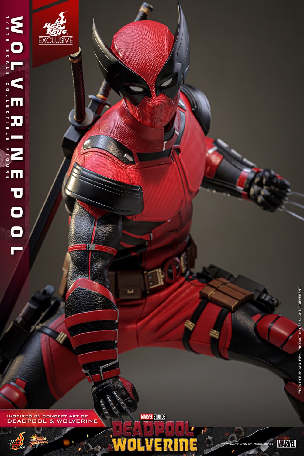 Wolverinepool Exclusive par Hot Toys - MMS857 - figurine 1/6 Deadpool and Wolverine de 31 cm