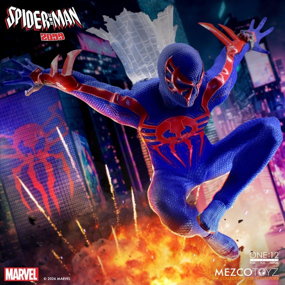 Spider-Man 2099 One:12 Collective par Mezco - figurine 1/12 Marvel de 17 cm