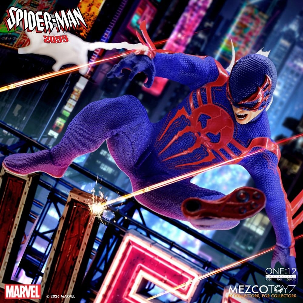 Spider-Man 2099 One:12 Collective van Mezco - Marvel 1/12 schaal actiefiguur