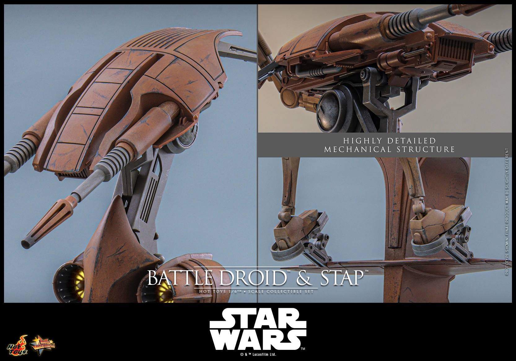 Battle Droid and STAP di Hot Toys - MMS887 - action figure Star Wars: The Phantom Menace in scala 1/6