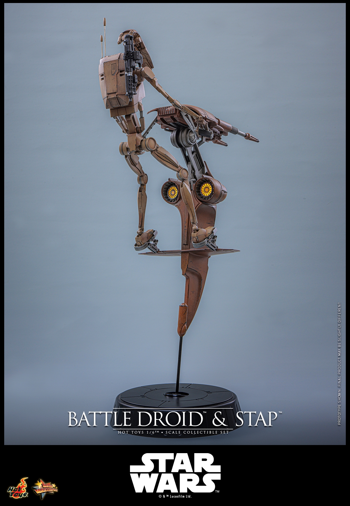 Battle Droid and STAP de Hot Toys - MMS887 - figura de acción Star Wars: The Phantom Menace a escala 1/6
