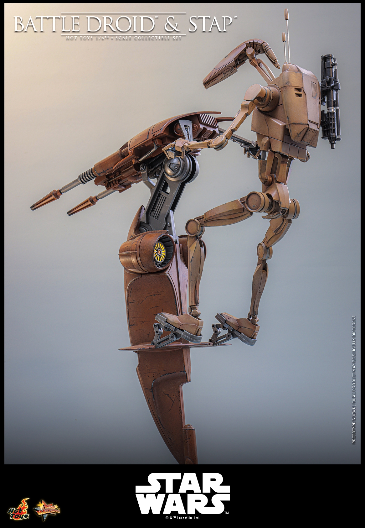 Battle Droid and STAP de Hot Toys - MMS887 - figura de acción Star Wars: The Phantom Menace a escala 1/6