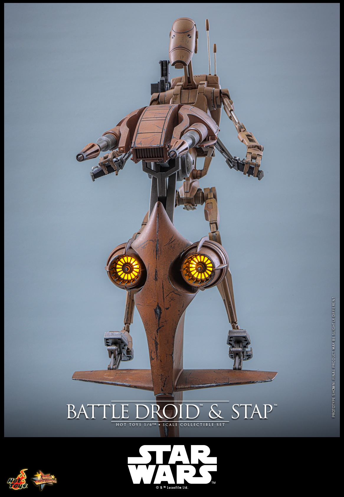 Battle Droid and STAP de Hot Toys - MMS887 - figura de acción Star Wars: The Phantom Menace a escala 1/6