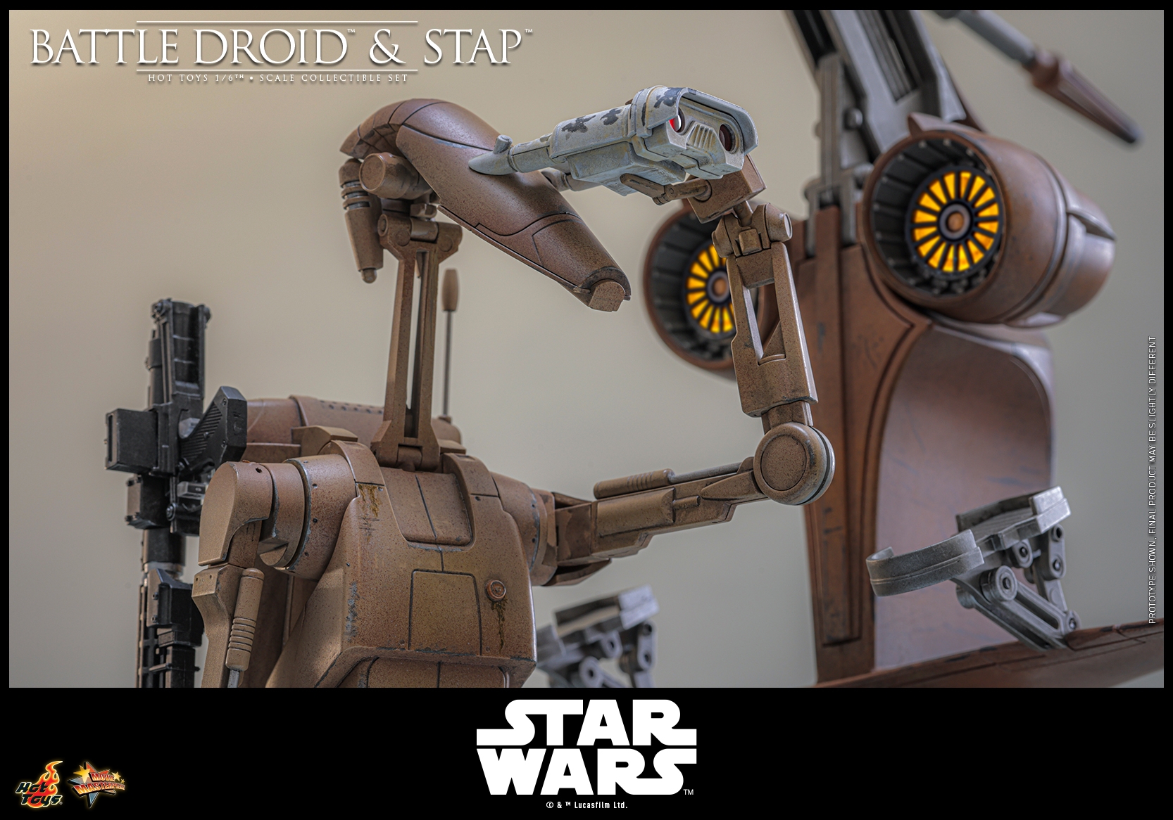 Battle Droid and STAP de Hot Toys - MMS887 - figura de acción Star Wars: The Phantom Menace a escala 1/6