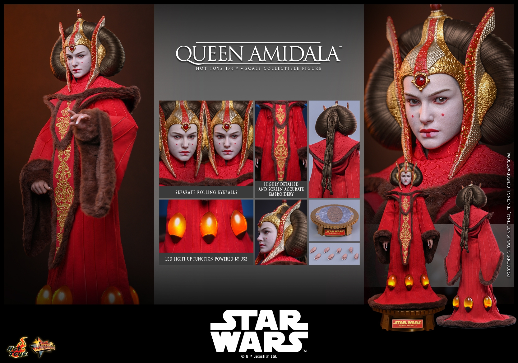Padme Amidala (Queen Amidala) van Hot Toys - MMS883 - Star Wars: The Phantom Menace 1/6 schaal actiefiguur