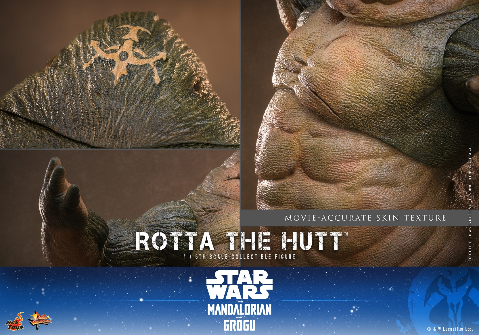 Rotta The Hutt par Hot Toys - MMS885 - figurine 1/6 Star Wars: The Mandalorian and Grogu de 31 cm