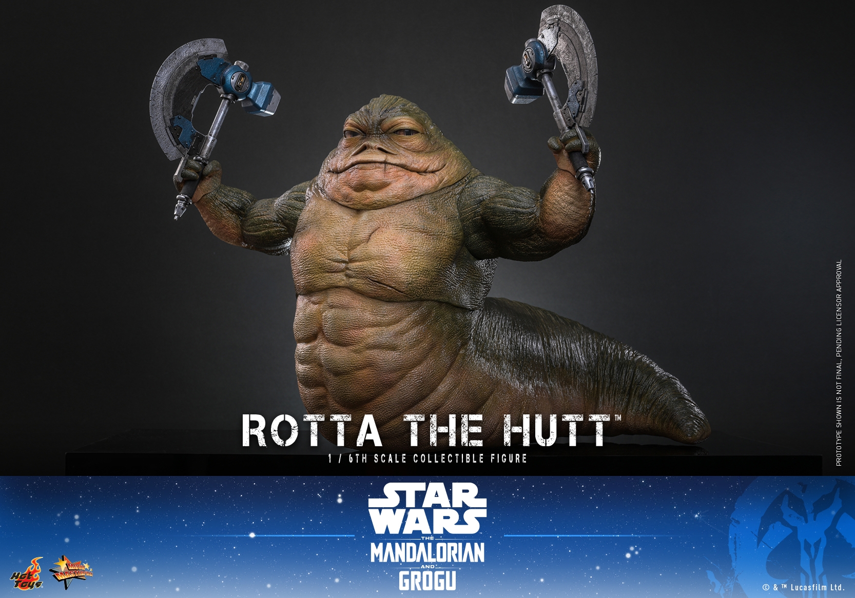 Rotta The Hutt von Hot Toys - MMS885 - Star Wars: The Mandalorian and Grogu 1/6 Maßstab Actionfigur