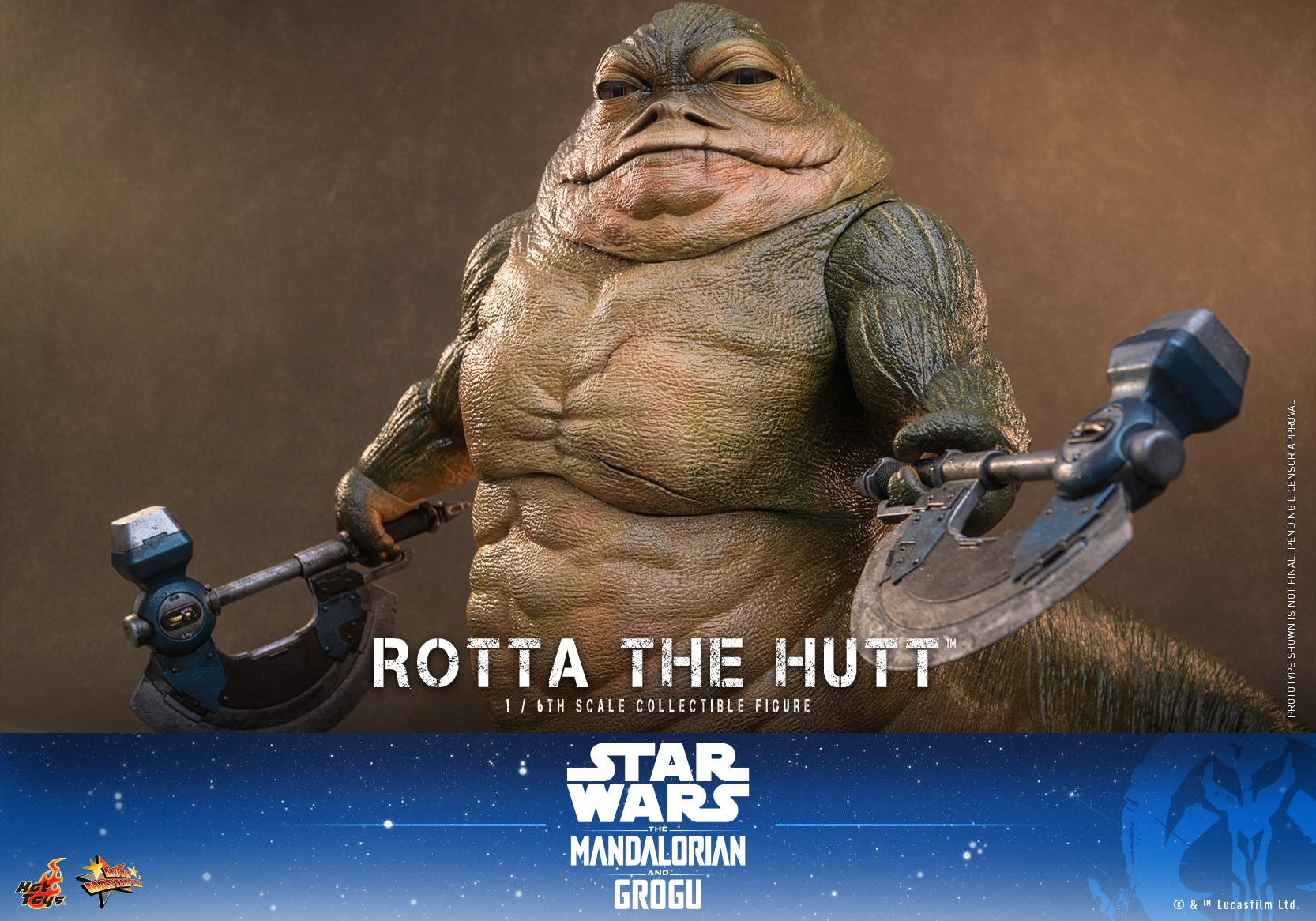 Rotta The Hutt de Hot Toys - MMS885 - figura de acción Star Wars: The Mandalorian and Grogu a escala 1/6