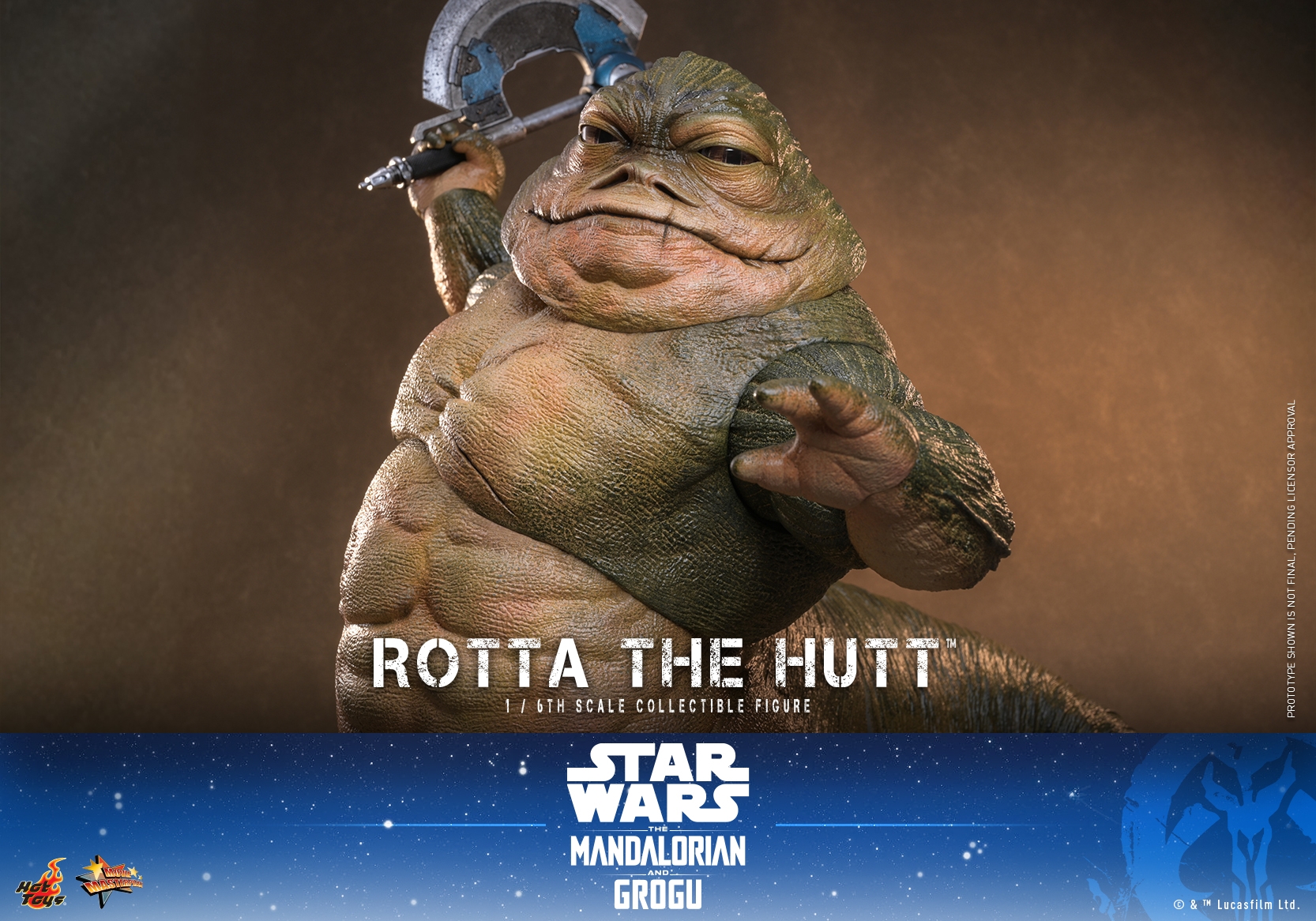 Rotta The Hutt par Hot Toys - MMS885 - figurine 1/6 Star Wars: The Mandalorian and Grogu de 31 cm