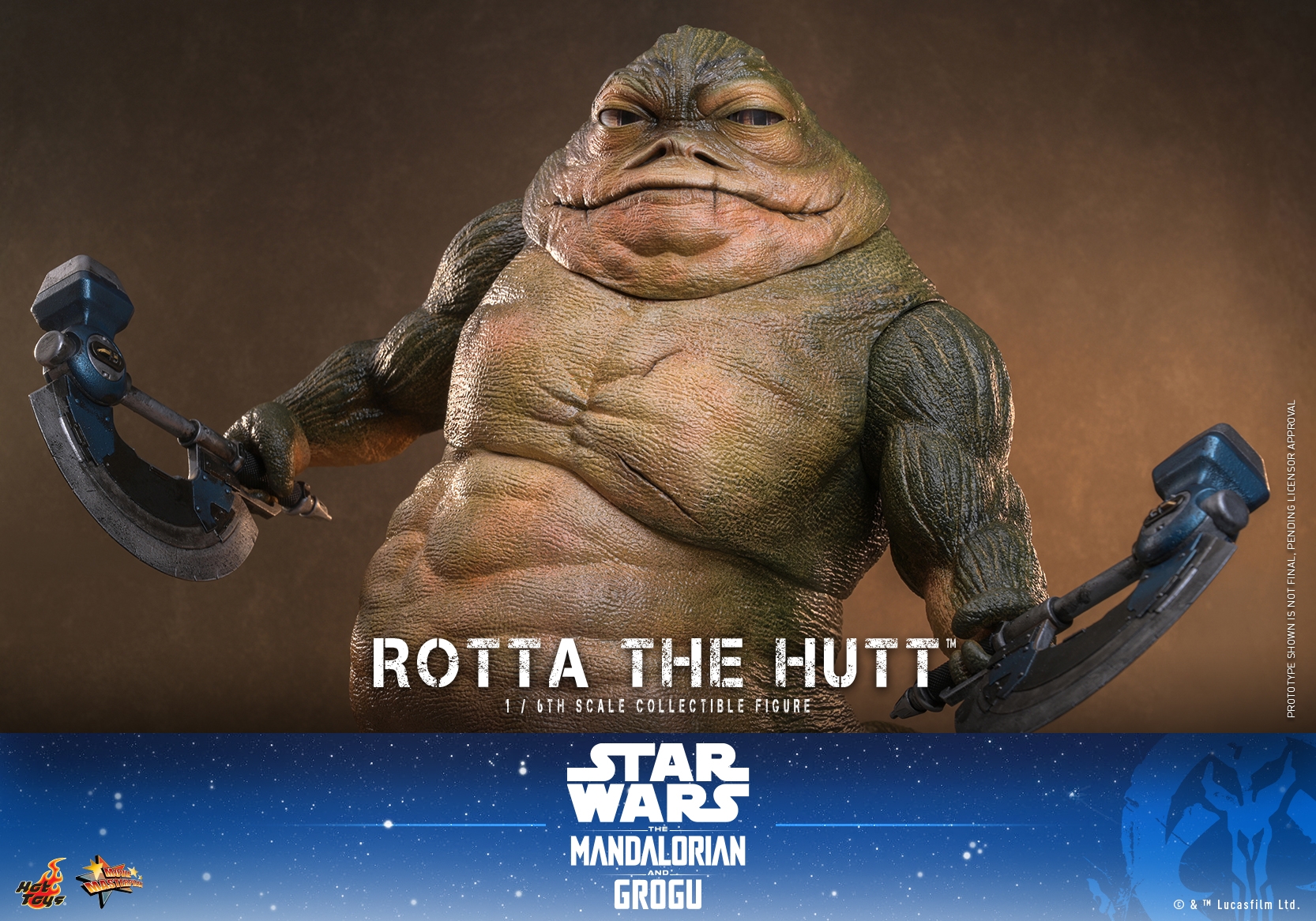 Rotta The Hutt van Hot Toys - MMS885 - Star Wars: The Mandalorian and Grogu 1/6 schaal actiefiguur
