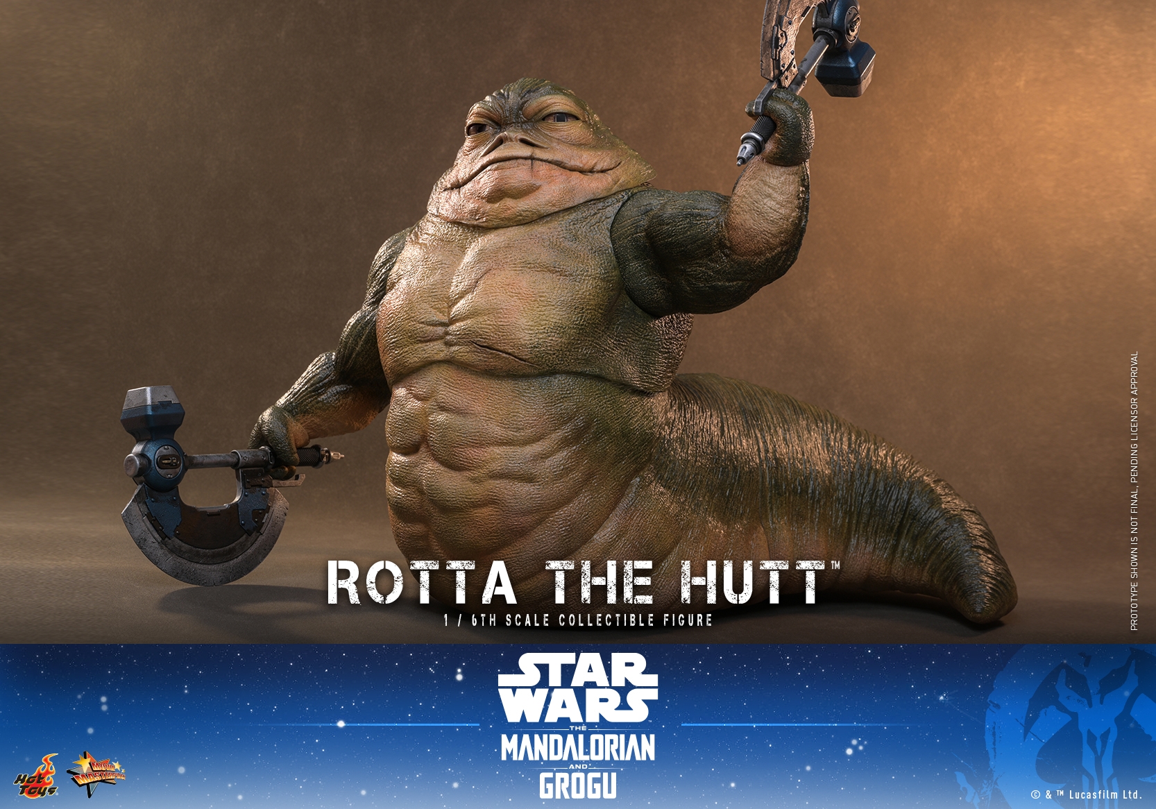 Rotta The Hutt par Hot Toys - MMS885 - figurine 1/6 Star Wars: The Mandalorian and Grogu de 31 cm