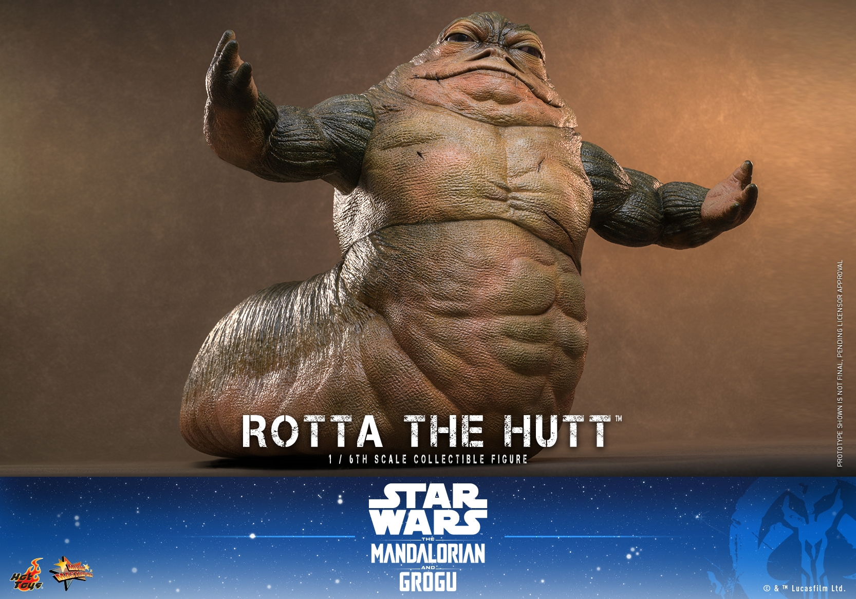 Rotta The Hutt de Hot Toys - MMS885 - figura de acción Star Wars: The Mandalorian and Grogu a escala 1/6
