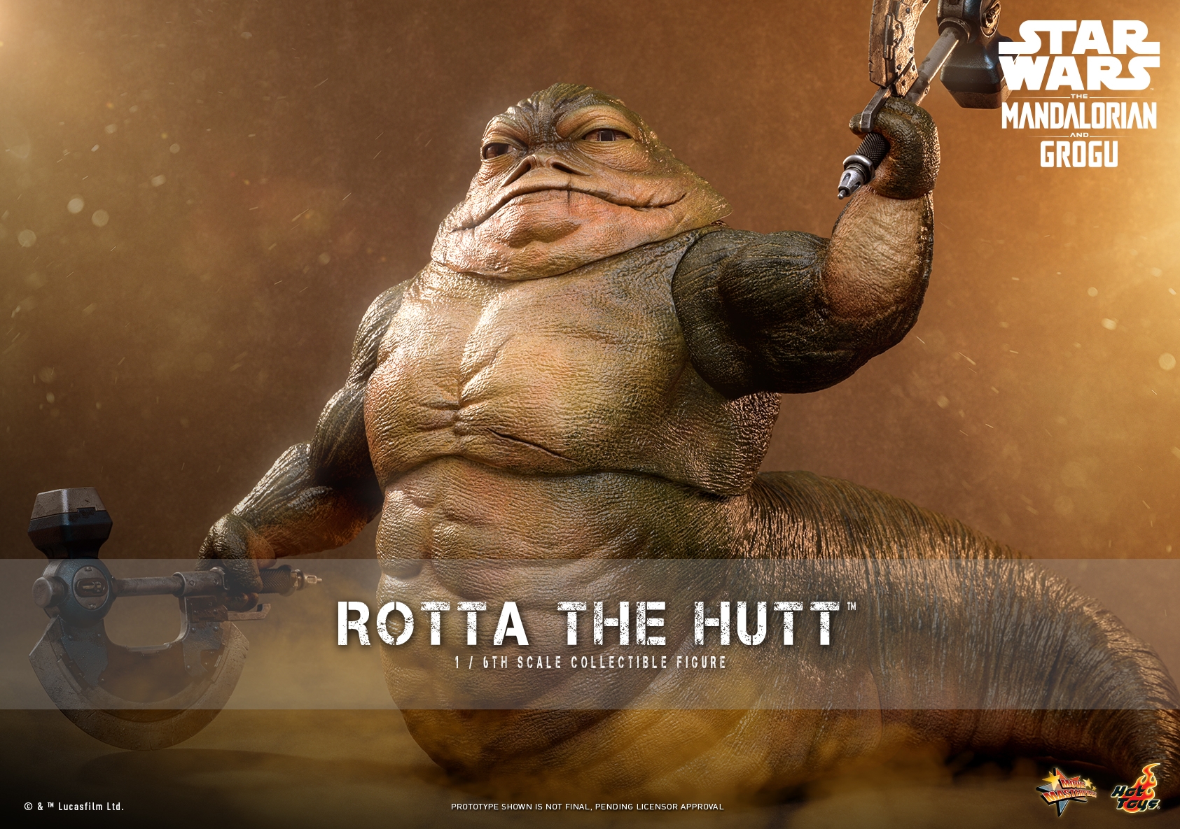 Rotta The Hutt van Hot Toys - MMS885 - Star Wars: The Mandalorian and Grogu 1/6 schaal actiefiguur