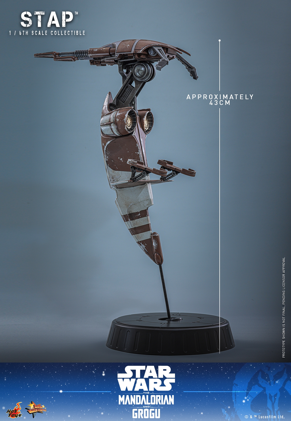 STAP par Hot Toys - MMS886 - véhicule 1/6 Star Wars: The Mandalorian and Grogu de 43 cm
