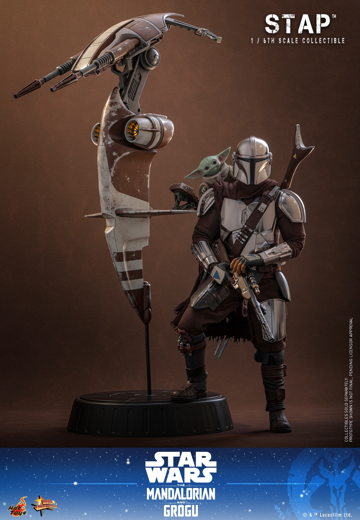 STAP di Hot Toys - MMS886 - veicolo Star Wars: The Mandalorian and Grogu in scala 1/6