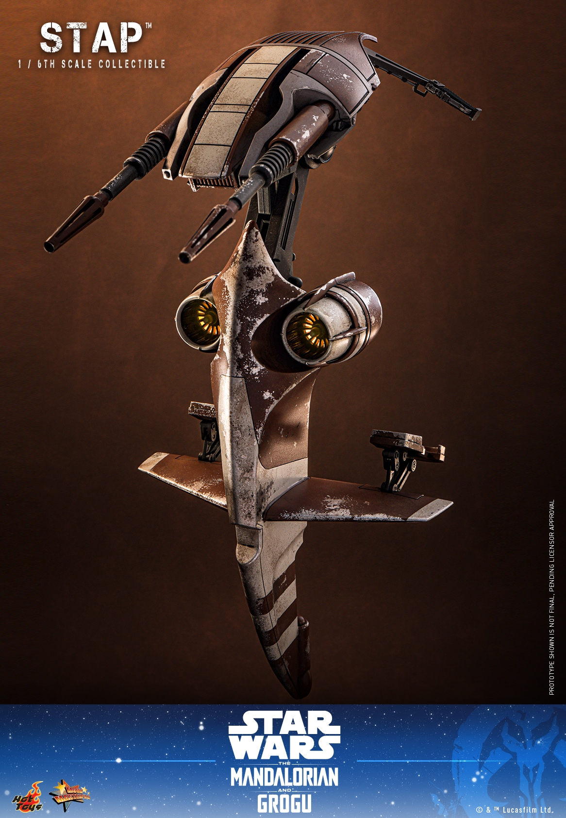 STAP di Hot Toys - MMS886 - veicolo Star Wars: The Mandalorian and Grogu in scala 1/6