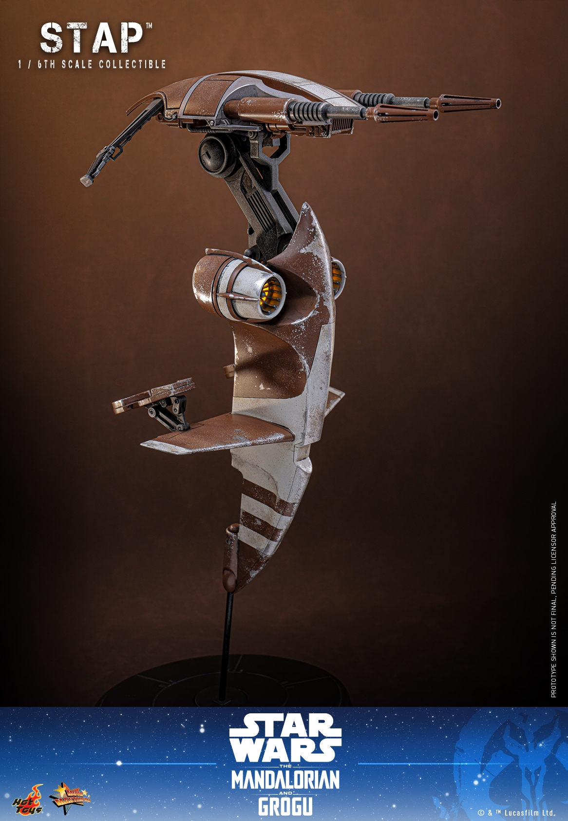 STAP di Hot Toys - MMS886 - veicolo Star Wars: The Mandalorian and Grogu in scala 1/6