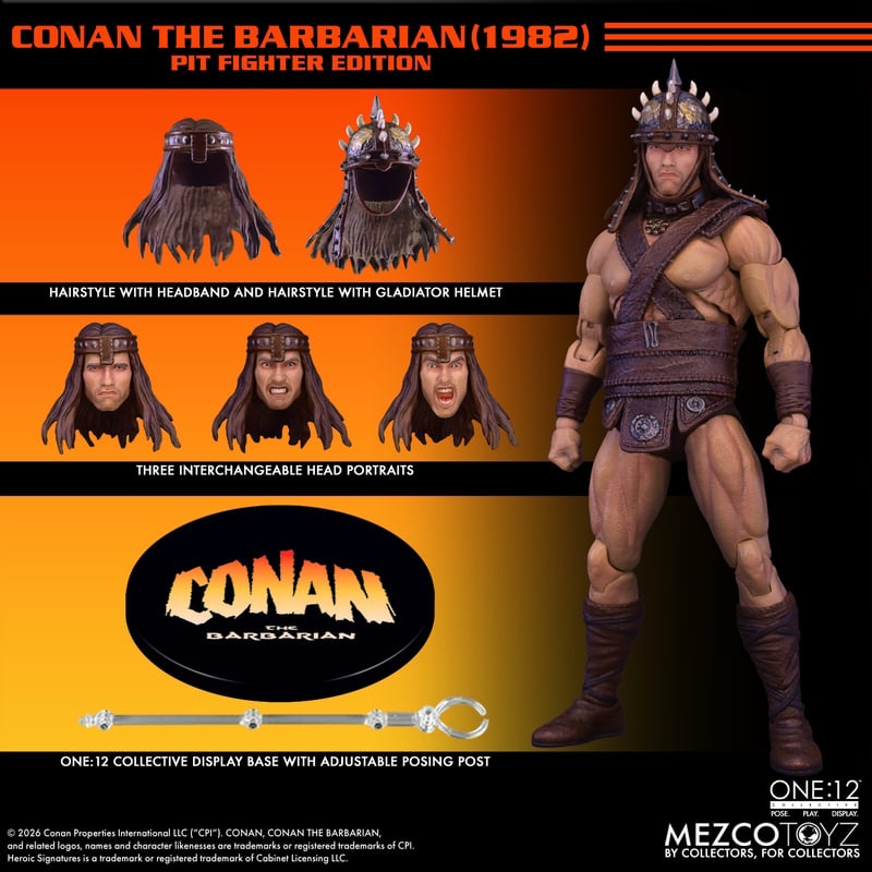 Conan The Barbarian (Pit Fighter) One:12 Collective de Mezco - figura de acción Conan The Barbarian a escala 1/12