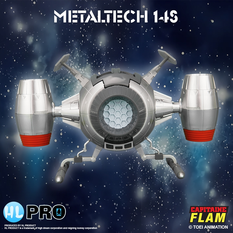 Cosmolem Metaltech Silver Edition par HL Pro - 14S - réplique Capitaine Flam de 19 cm
