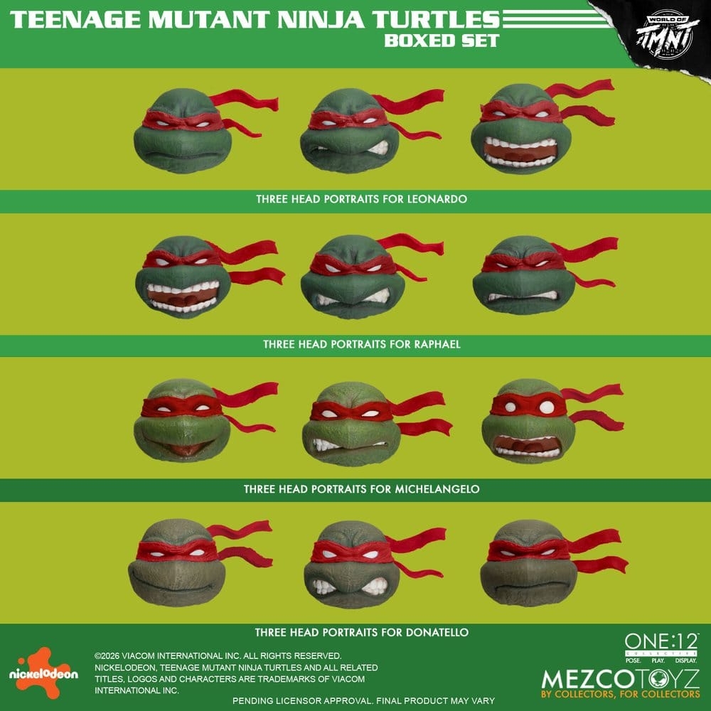Tortues Ninja One:12 Collective par Mezco - figurines 1/12 Mirage Studios de 17 cm