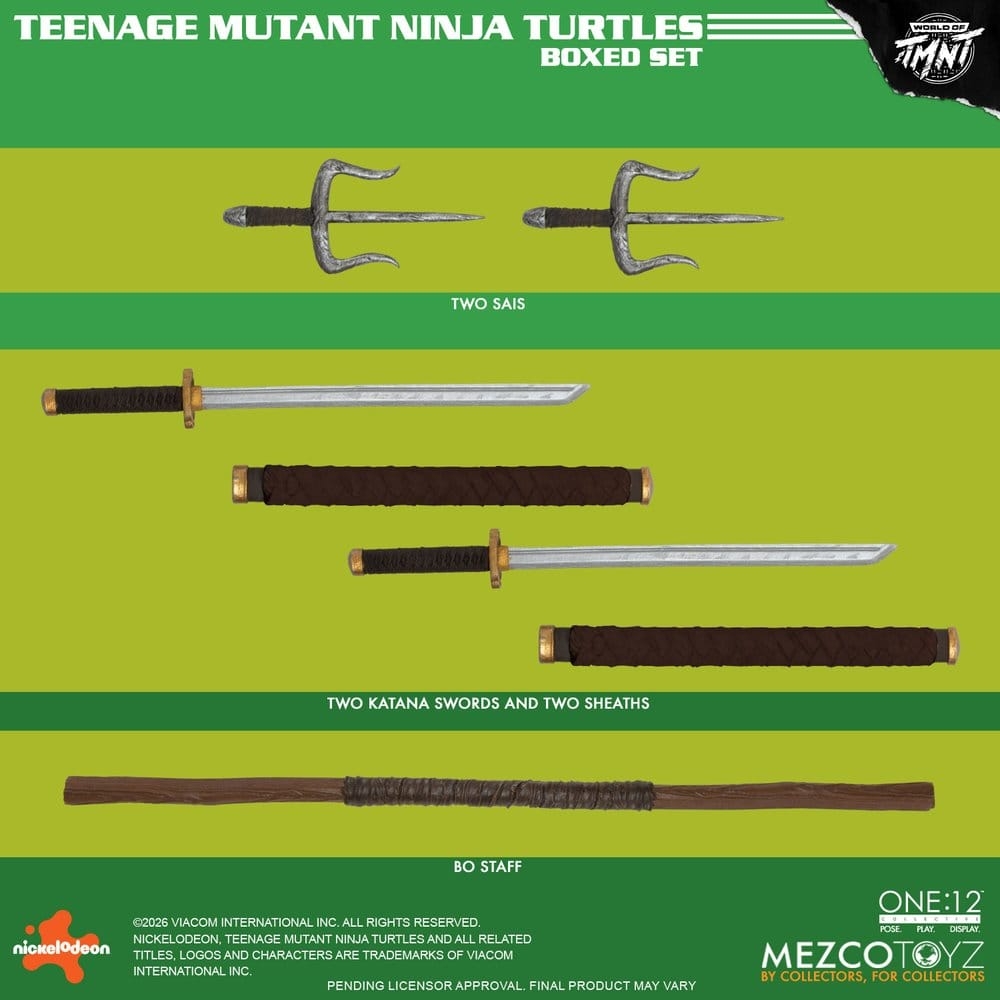 Teenage Mutant Ninja Turtles One:12 Collective van Mezco - Mirage Studios 1/12 schaal actiefiguren