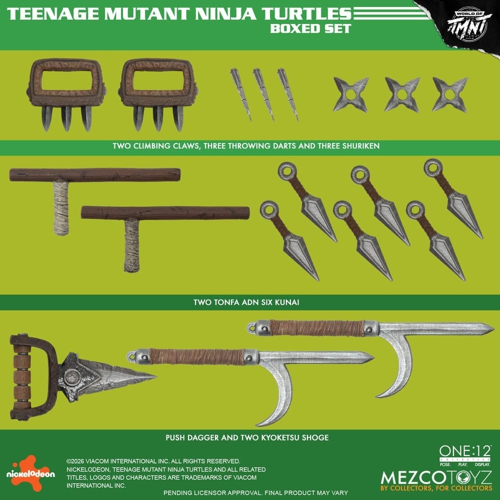 Tortues Ninja One:12 Collective par Mezco - figurines 1/12 Mirage Studios de 17 cm