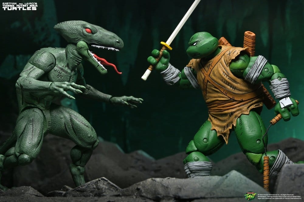 Daimyo Orkai and Raptor par Neca - figurines Les Tortues Ninja de 18 cm