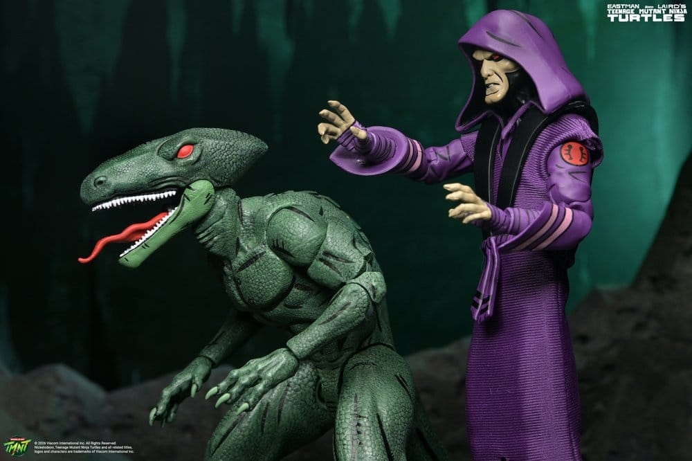 Daimyo Orkai and Raptor de Neca - figuras de acción Teenage Mutant Ninja Turtles de 18 cm