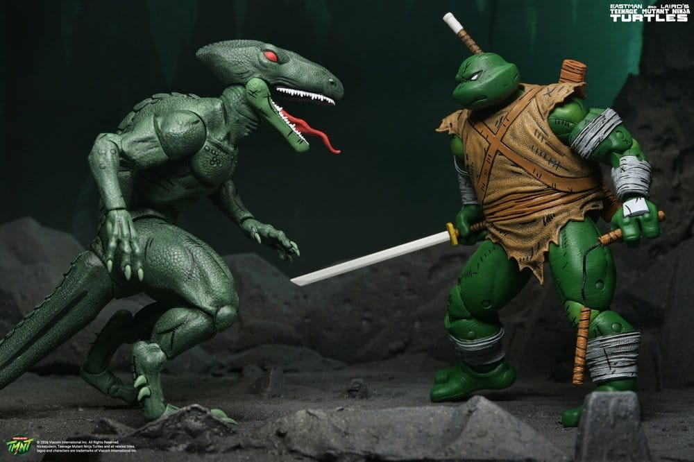 Daimyo Orkai and Raptor di Neca - action figure Teenage Mutant Ninja Turtles alta 18 cm