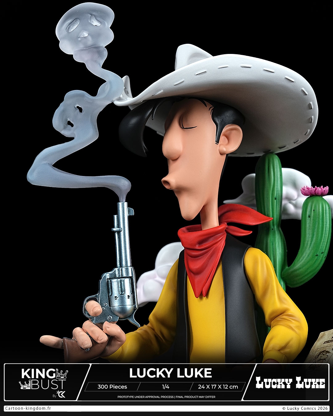 Lucky Luke King Bust de Cartoon Kingdom - busto Lucky Luke a escala 1/4