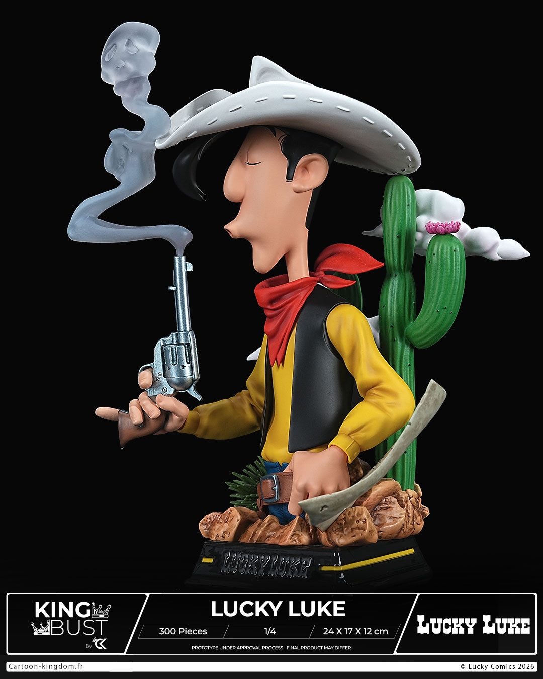 Lucky Luke King Bust de Cartoon Kingdom - busto Lucky Luke a escala 1/4