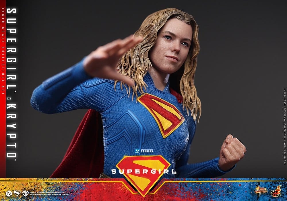 Supergirl and Krypto de Hot Toys - MMS869 - figura de acción Supergirl de 28 cm